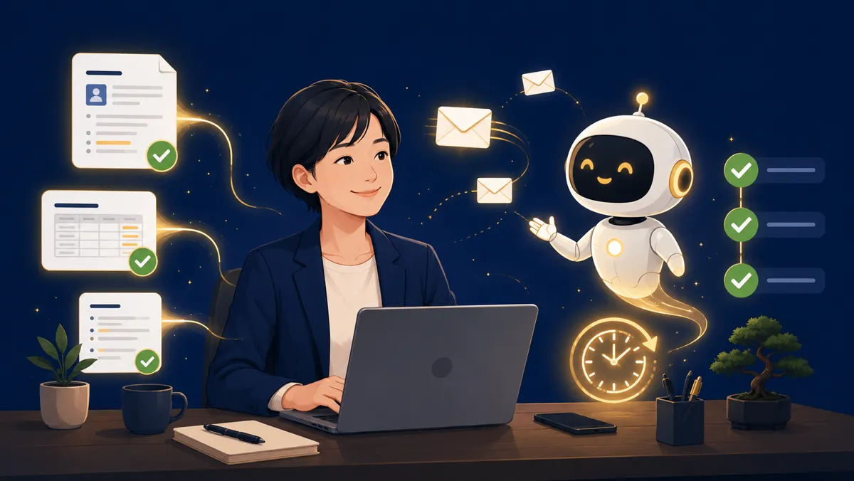 AI導入で業務効率化するイメージ